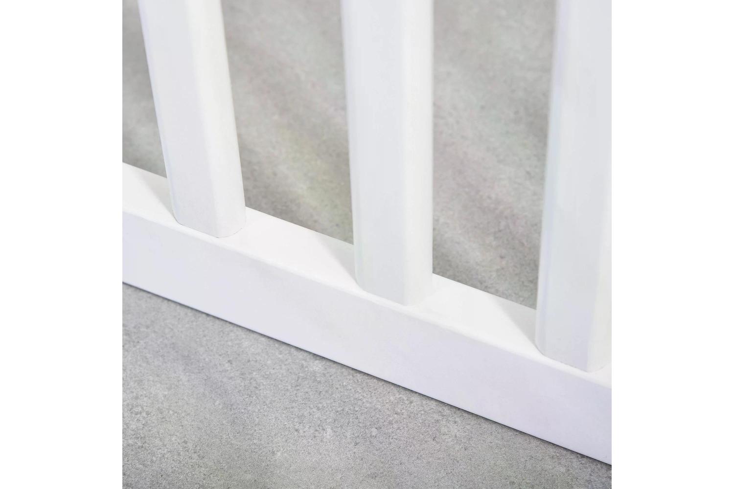 Pawhut D06-085 Foldable Freestanding Dog Safety Barrier with Support Feet | White-6