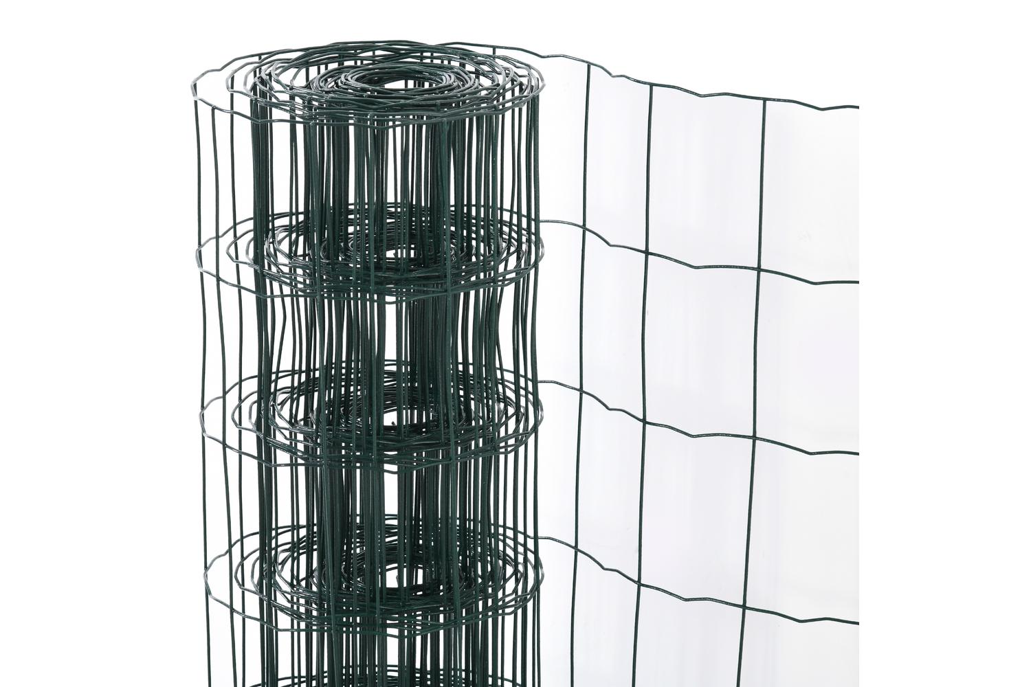 PawHut D06-135 Foldable PVC Coated Welded Garden Fence | Green-6