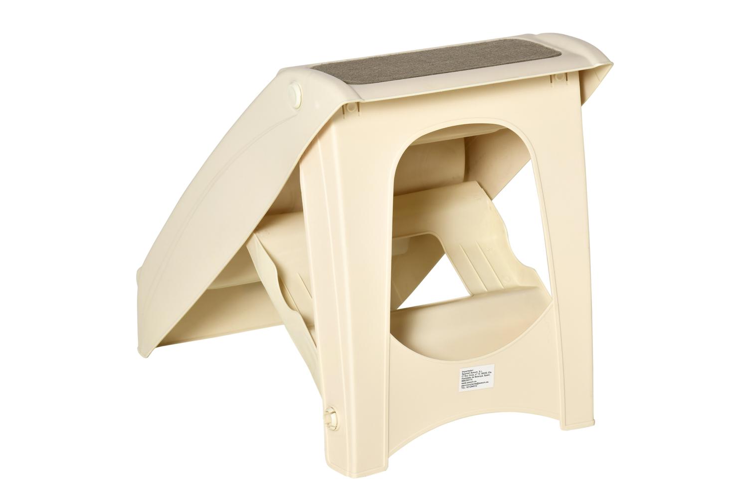 PawHut D06-142BG Foldable Four Step Pet Stairs | Beige-7