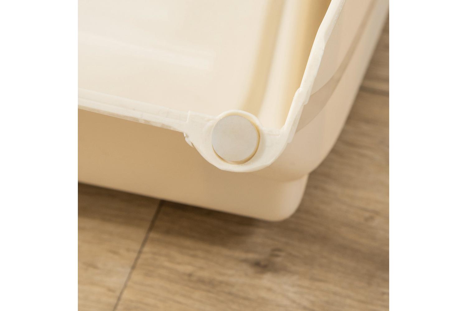 PawHut D06-142BG Foldable Four Step Pet Stairs | Beige-8