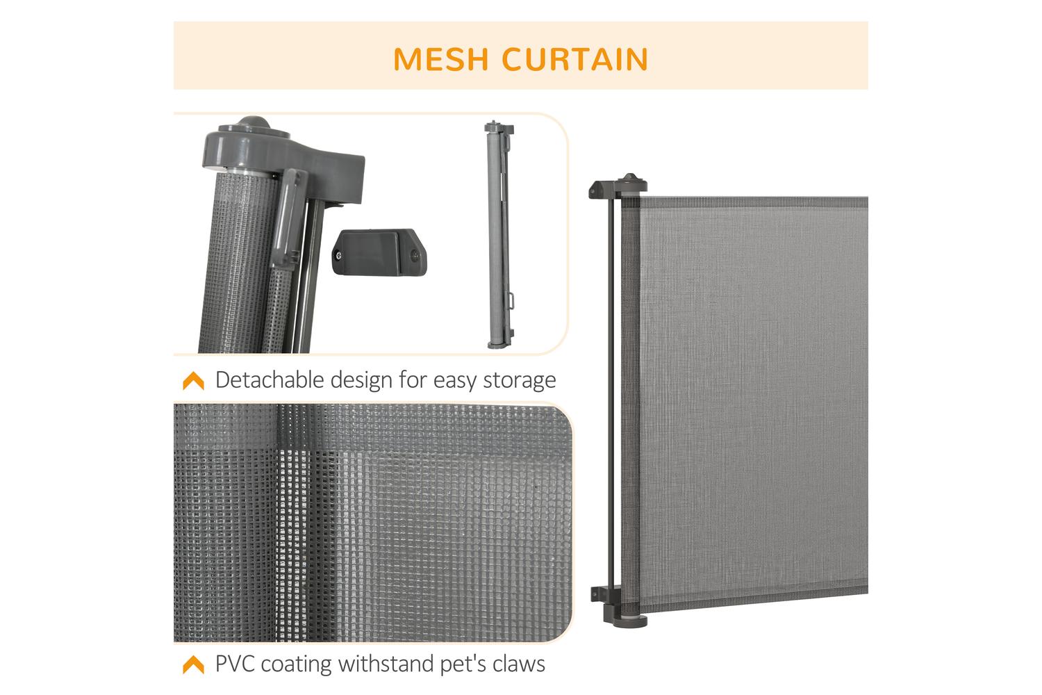 PawHut D06-161V00GY Foldable Pet Gate | Grey-6