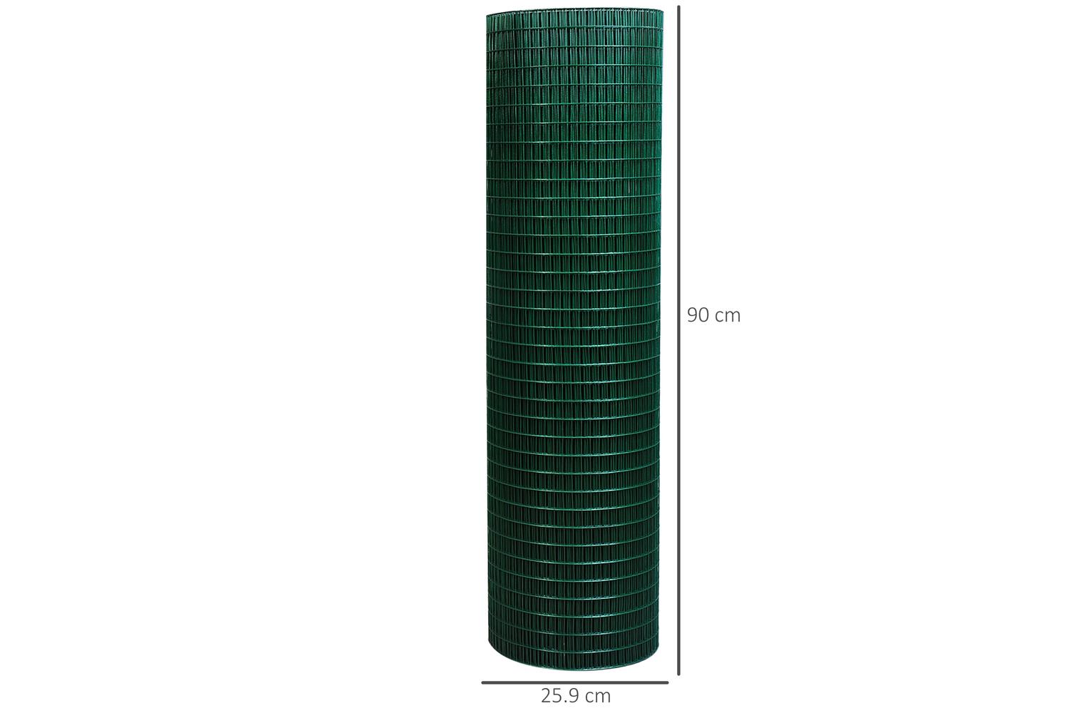 PawHut D1-0076 Wire Mesh Fencing Roll | Dark Green-2