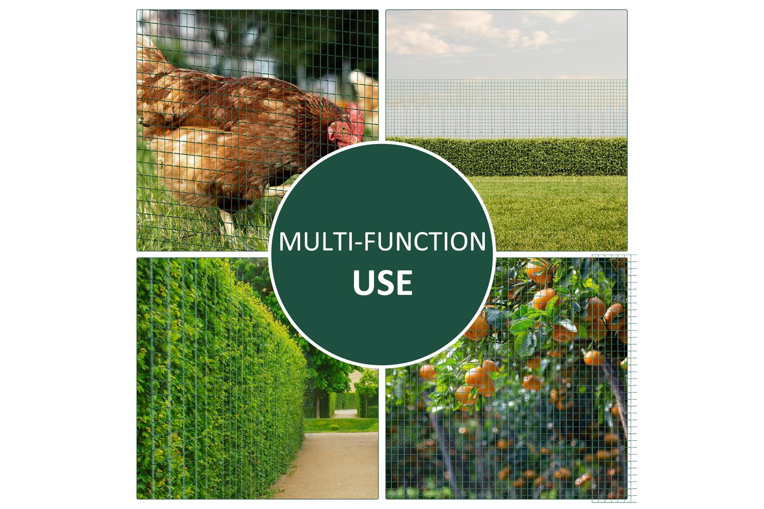PawHut D1-0076 Wire Mesh Fencing Roll | Dark Green-3