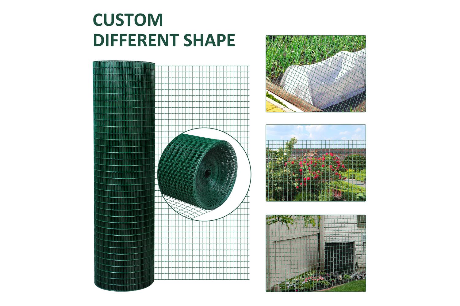 PawHut D1-0076 Wire Mesh Fencing Roll | Dark Green-4