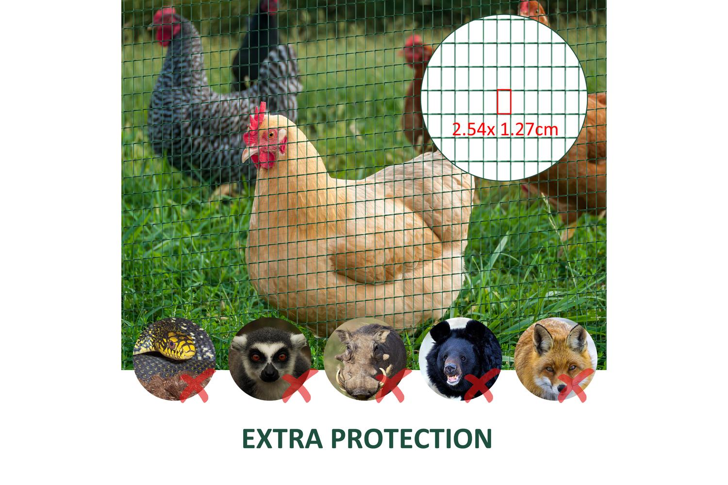 PawHut D1-0076 Wire Mesh Fencing Roll | Dark Green-5