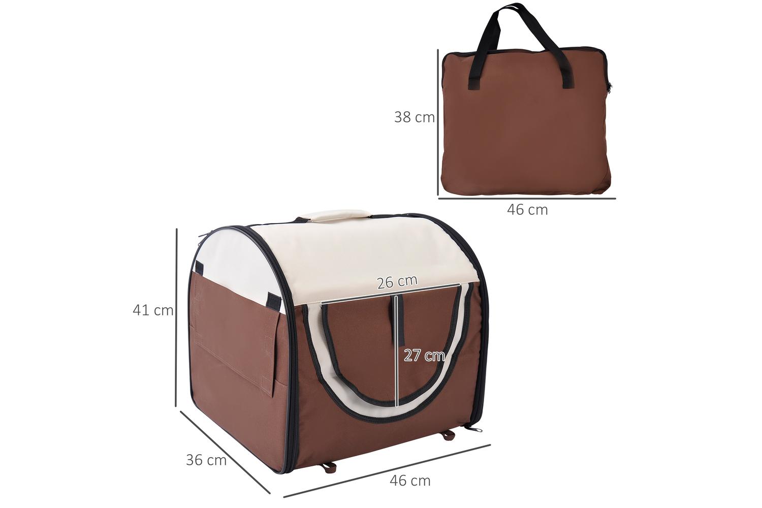 PawHut D1-0100 Pet Carrier Bag | Brown-2