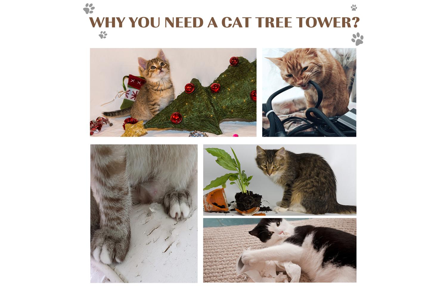 PawHut D30-034 Cat Tree | Brown-6