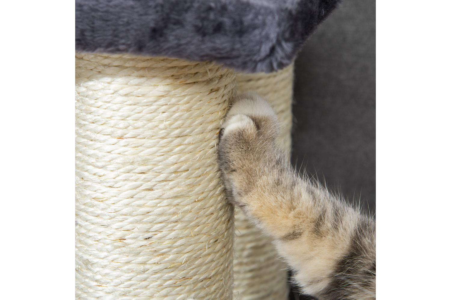 PawHut D30-067 4 Step Pet Stair | Grey-7