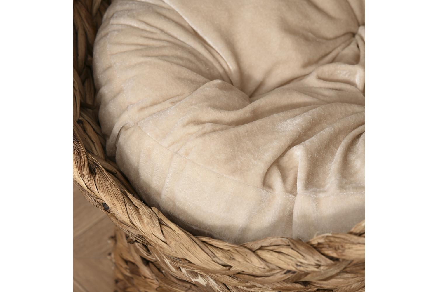 PawHut D30-104 Rattan Cat House | Natural Brown/Beige-2