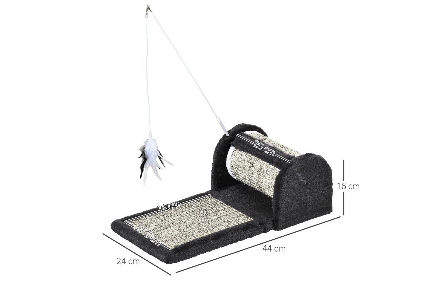 PawHut D30-193V01 Cat Scratching Post | Grey-2