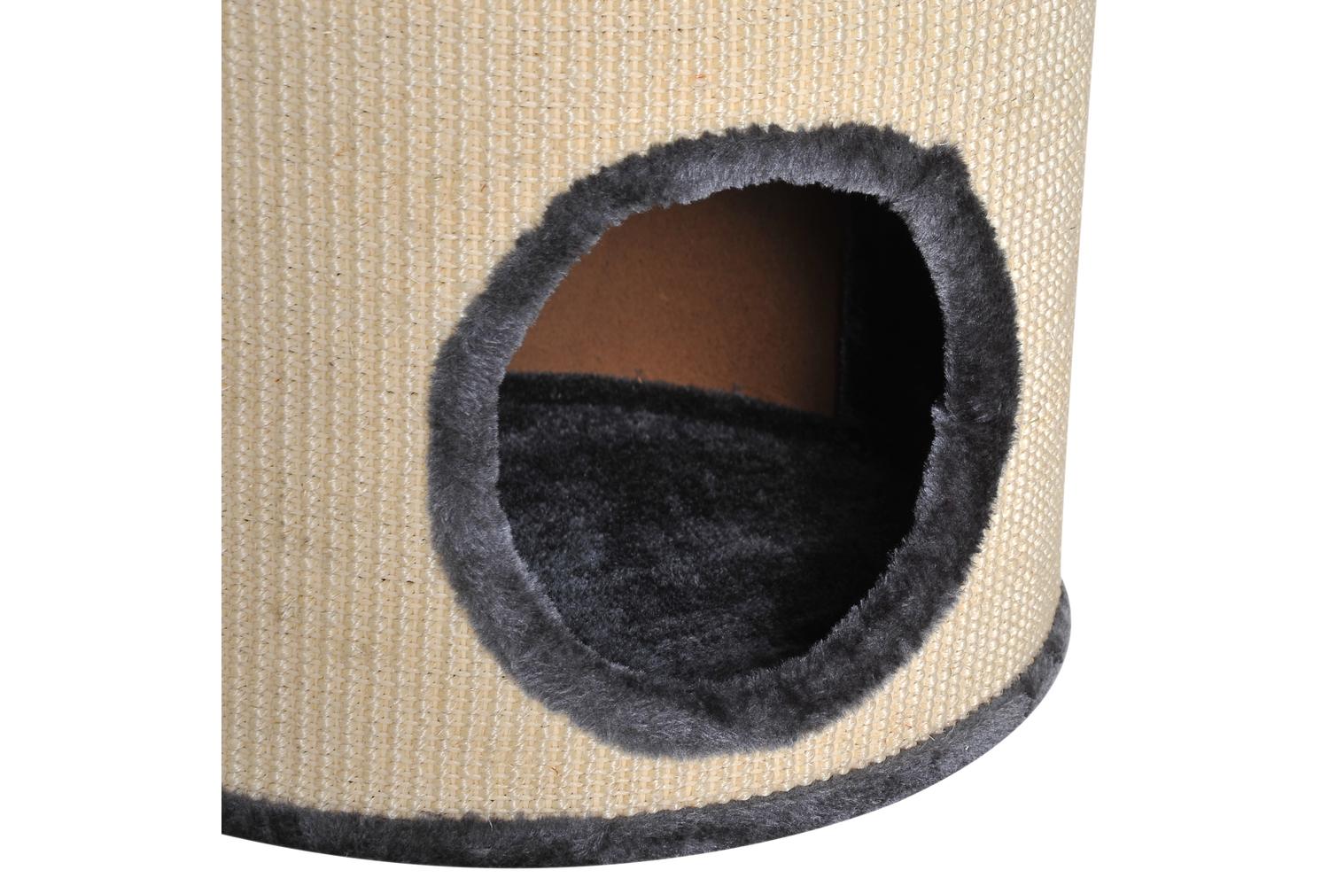 PawHut D30-199 Cat Scratching Barrel | Beige & Grey-7