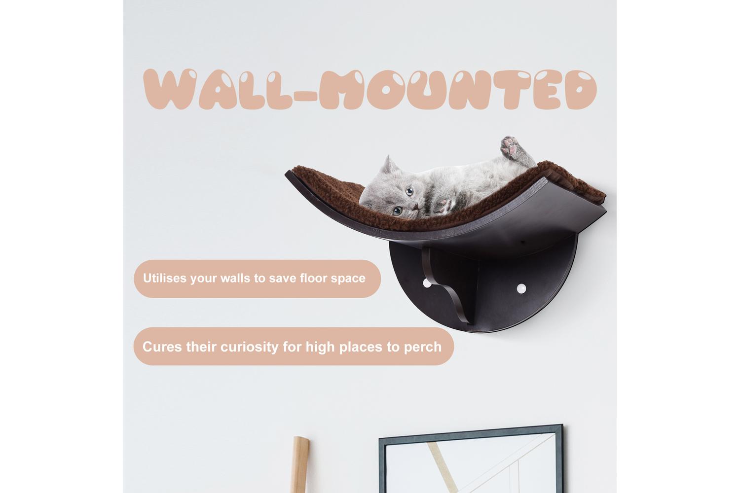 PawHut D30-224 Cat Shelf | Brown-5