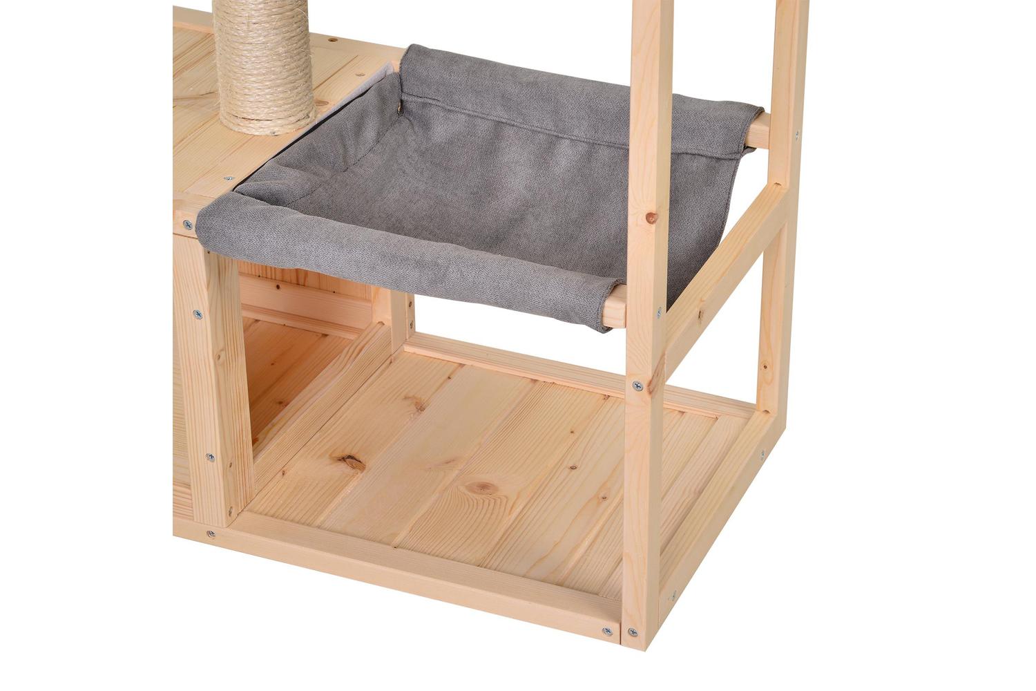Pawhut D30-263 Mult-level Cat Tree Scratcher Wooden Kittiy House-7