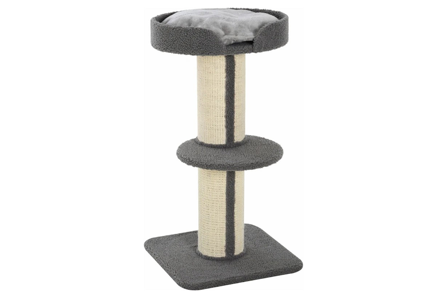 Pawhut D30-269GY 81cm Cat Tree Scratching Post for Kitty | Grey