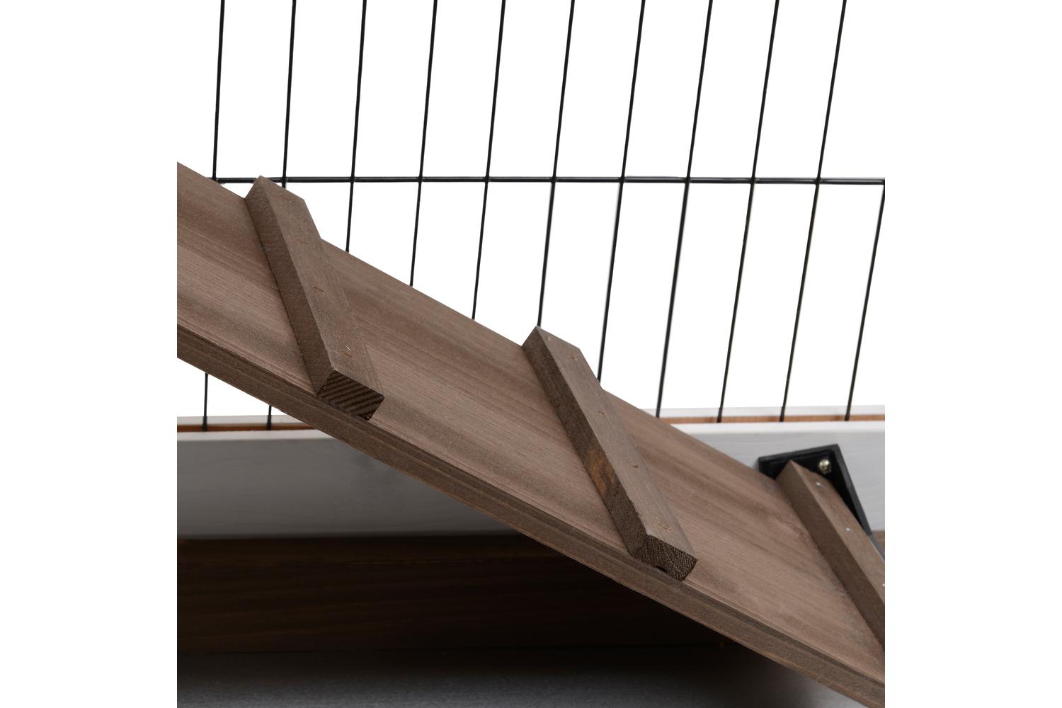 PawHut D51-125BN Wooden Indoor Rabbit Hutch | Brown-7