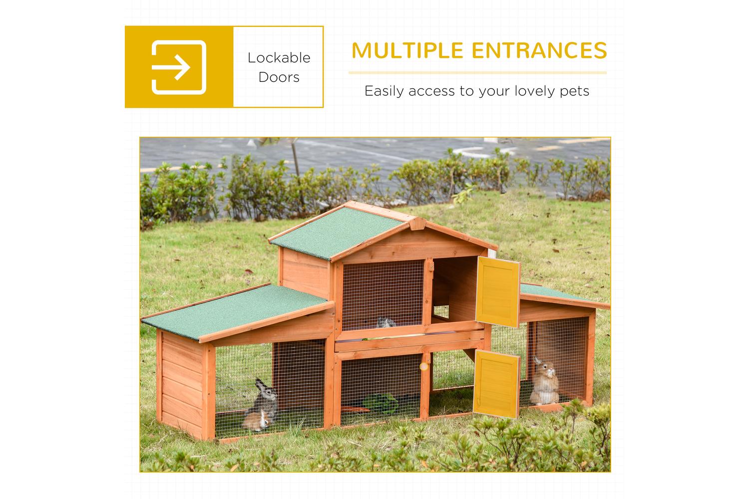 PawHut D51-151 Small Animal Deluxe Fir Wood | XXL-4