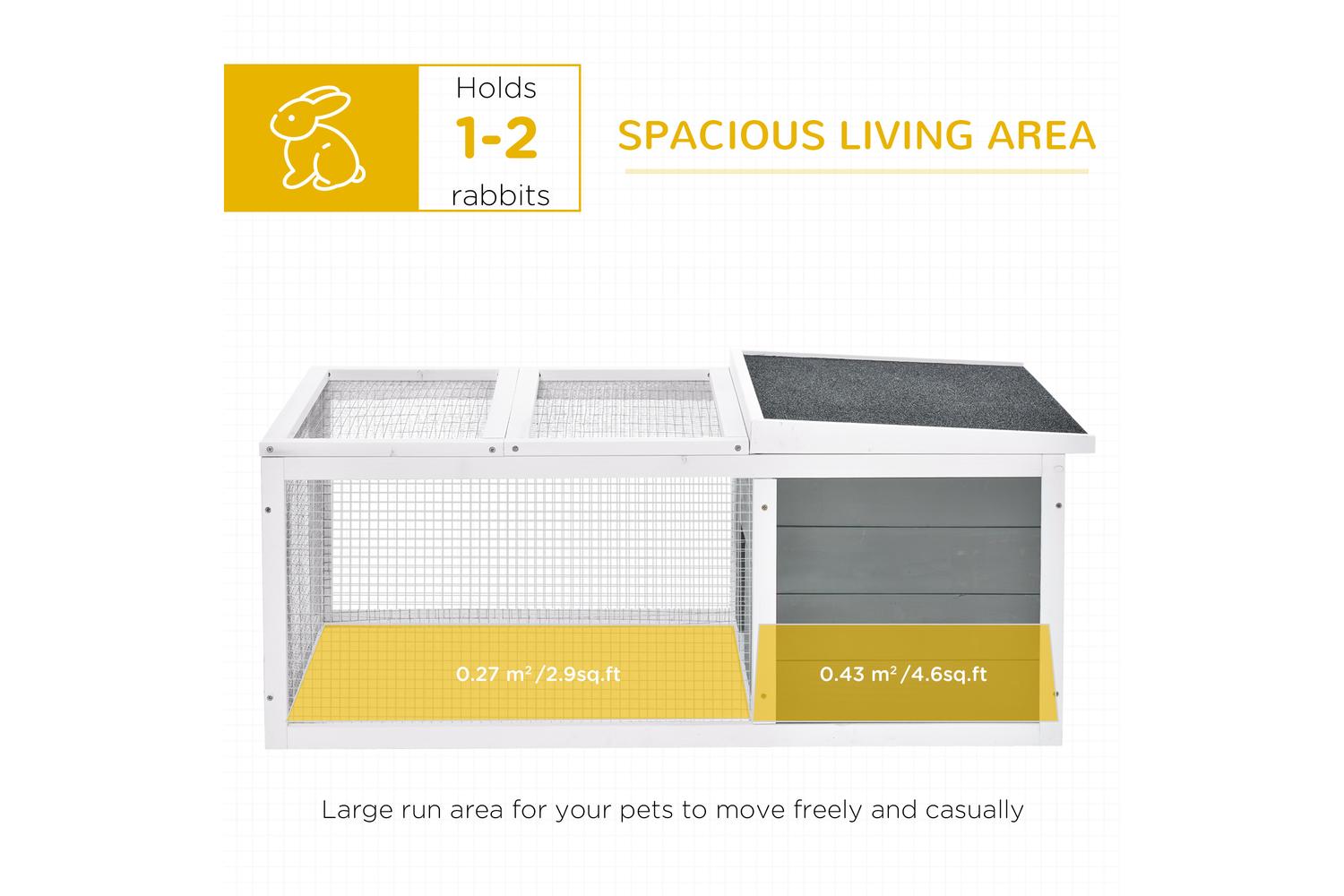 PawHut D51-195 Rabbit Hutch Small Animal Cage-3