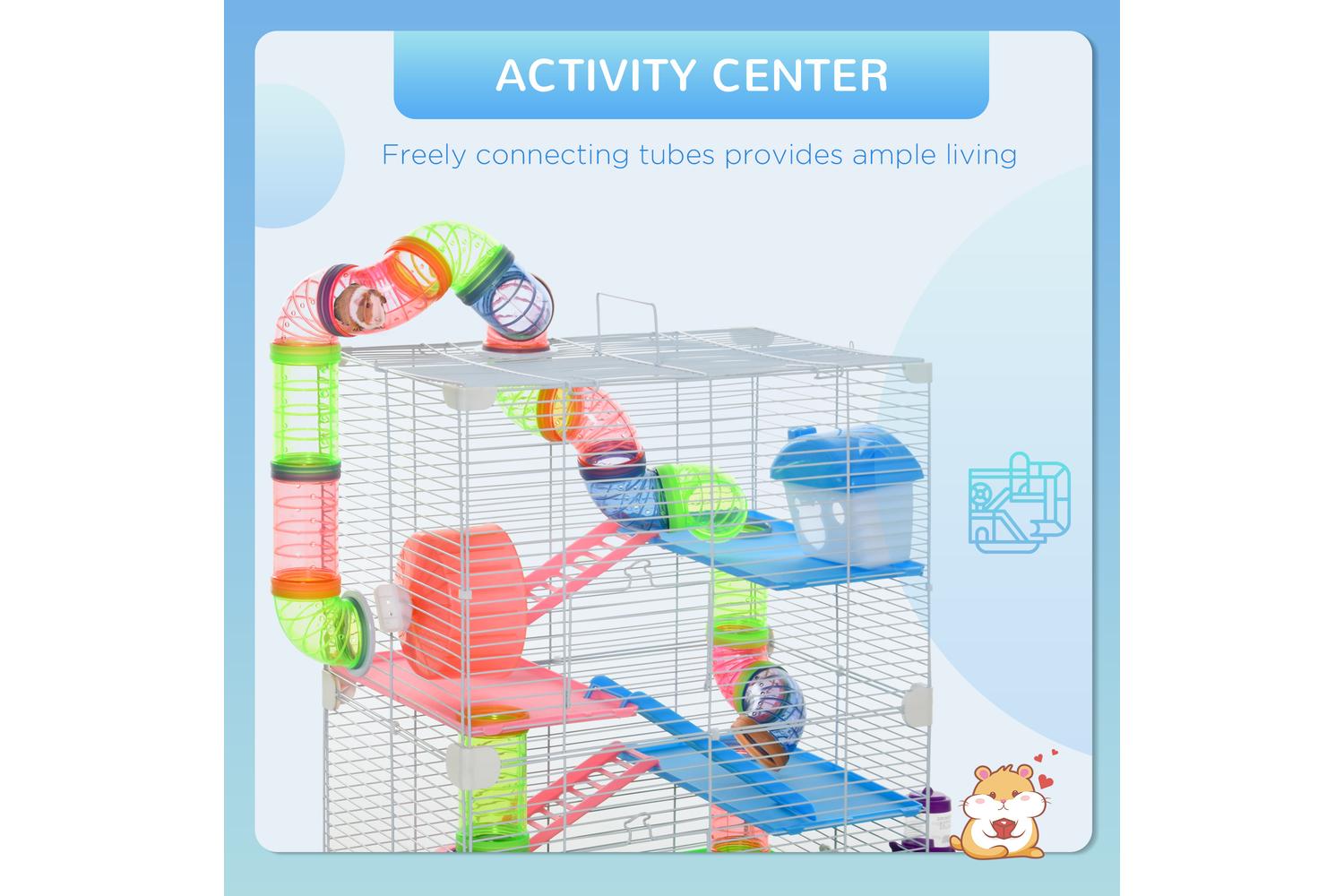 PawHut D51-214 5 Tier Hamster Cage-3