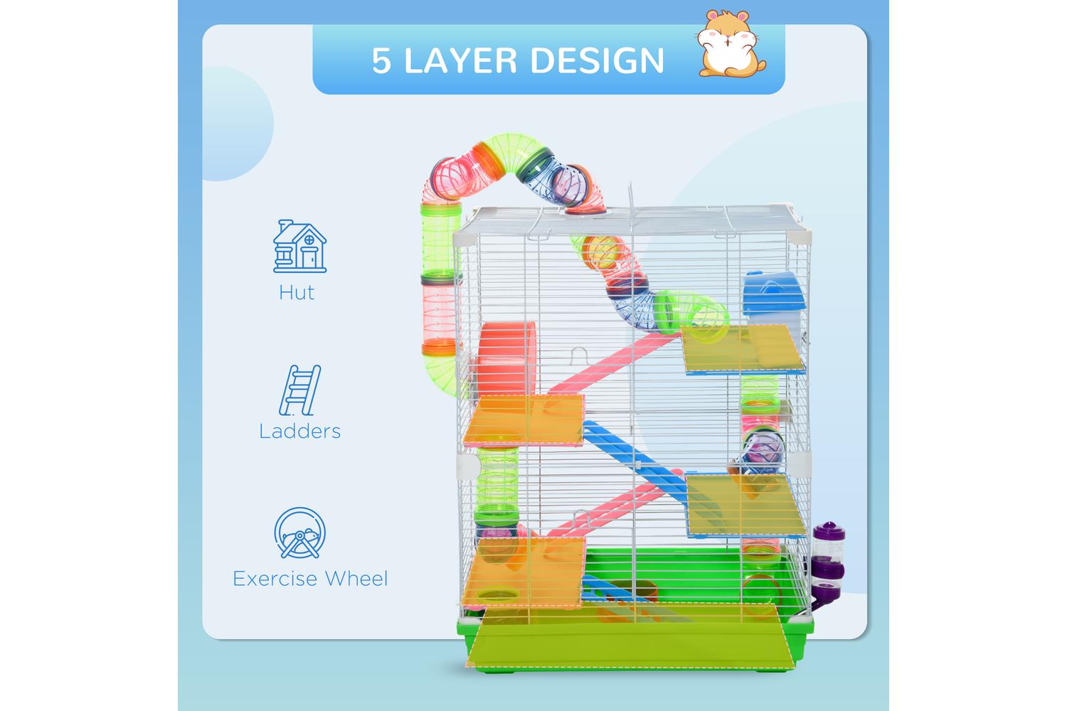 PawHut D51-214 5 Tier Hamster Cage-5