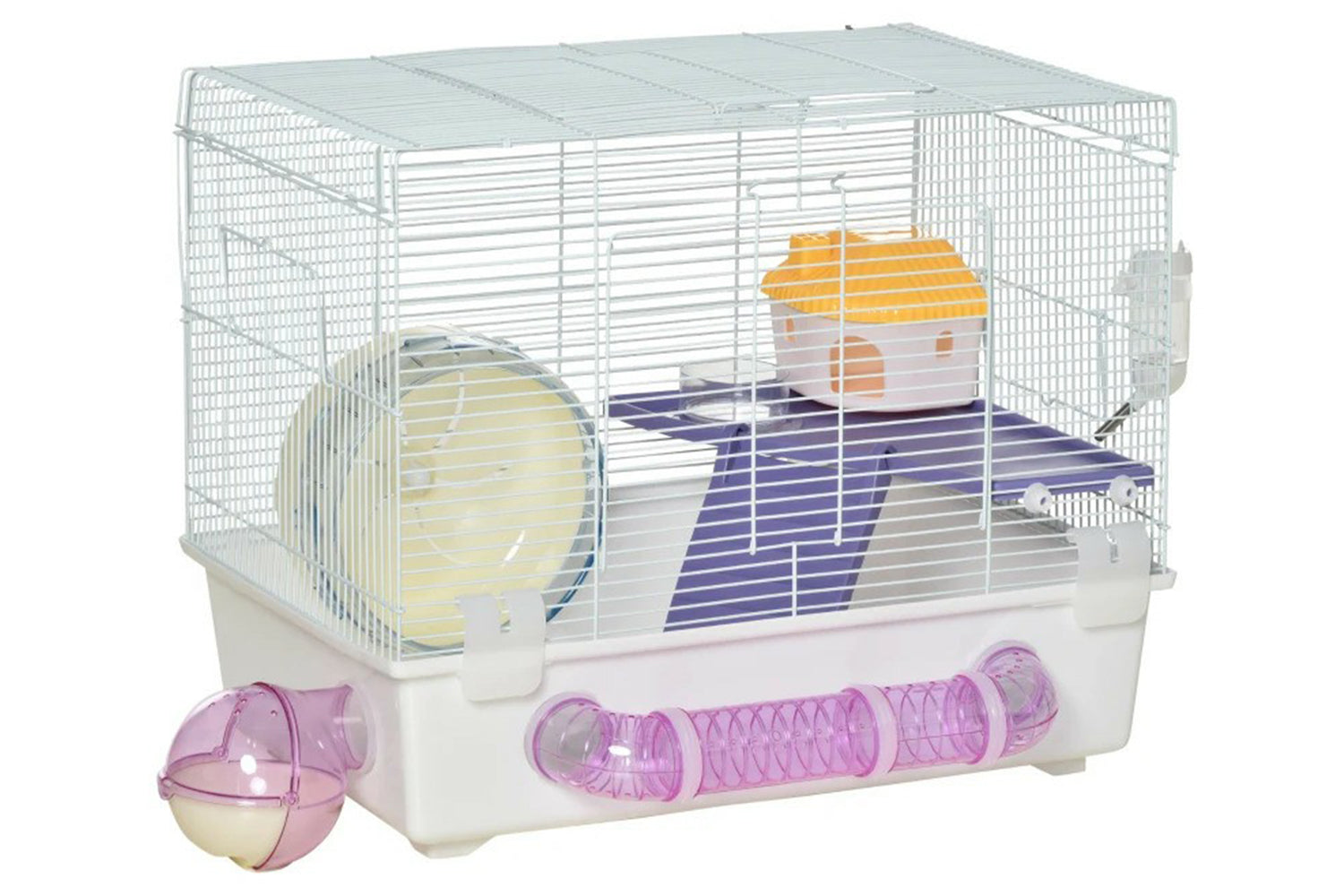 PawHut D51-245V01 2 Tier Hamster Cage | White