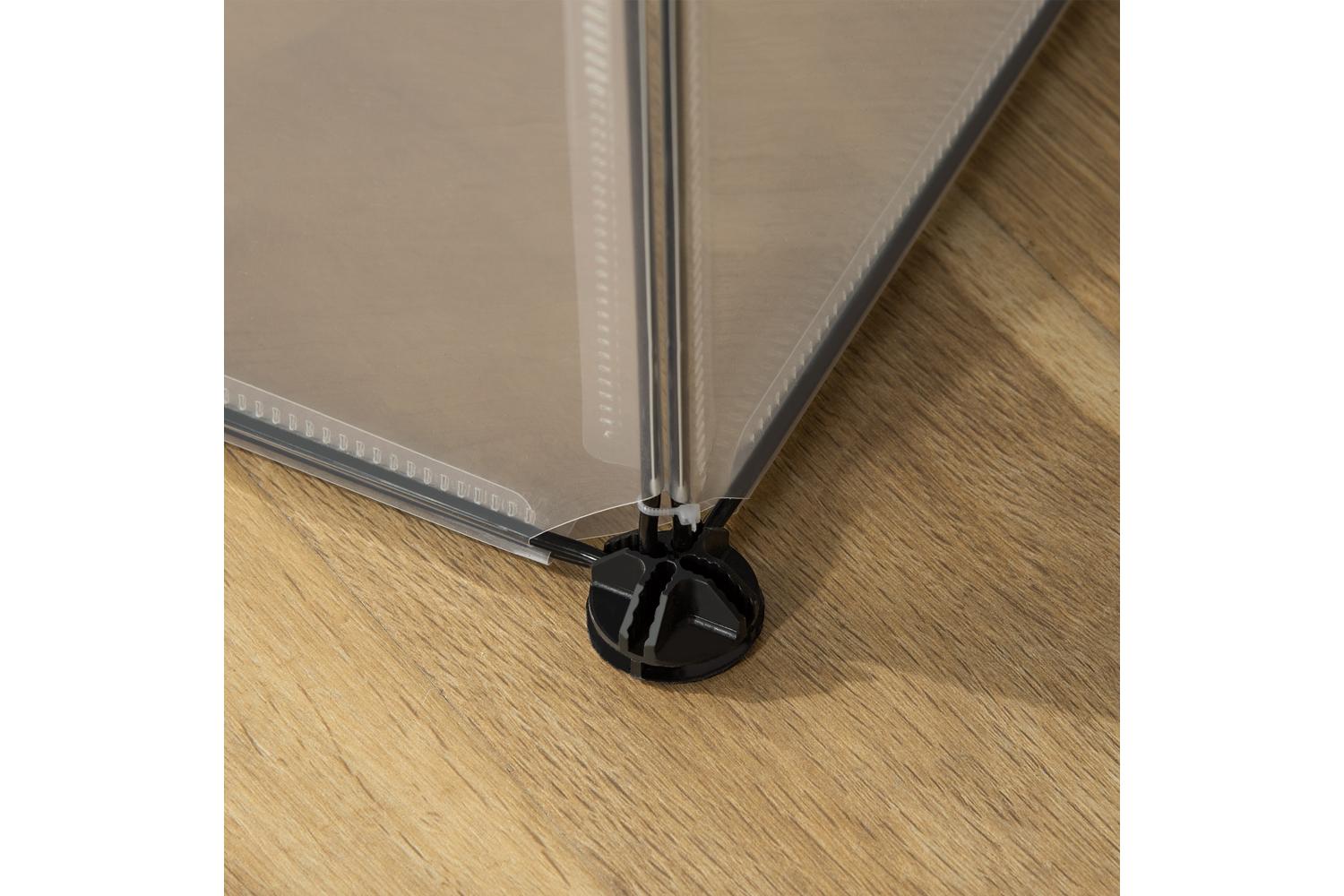 PawHut D51-257 DIY Pet Playpen with Door Bottom 28 Panels | Transparent-7