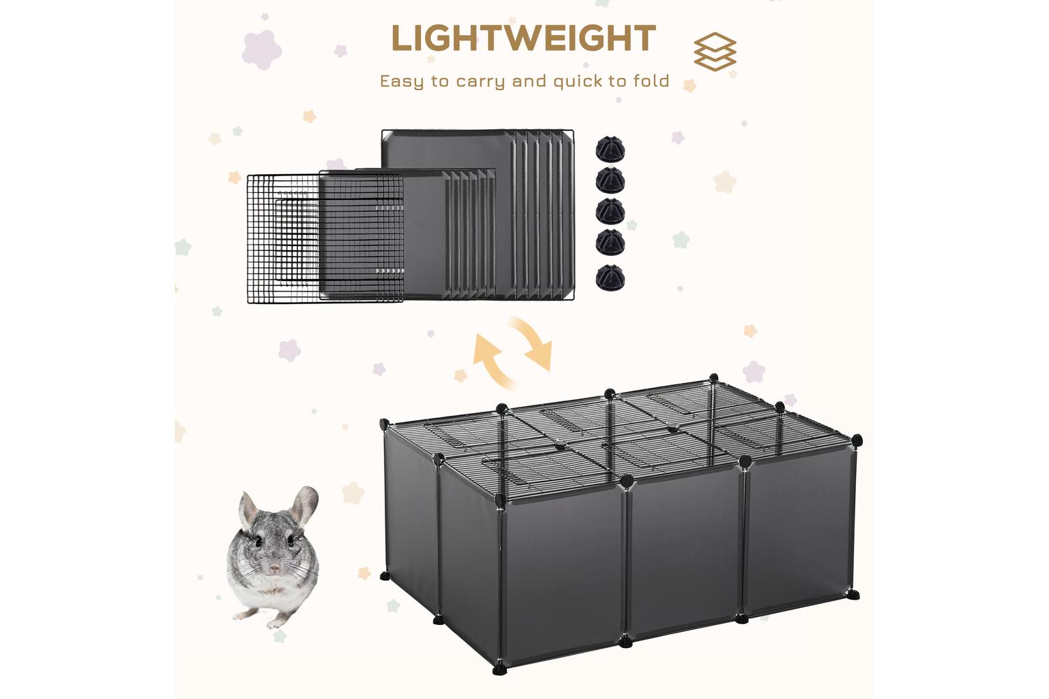 PawHut D51-258GY Small Animal Cage | Grey-5