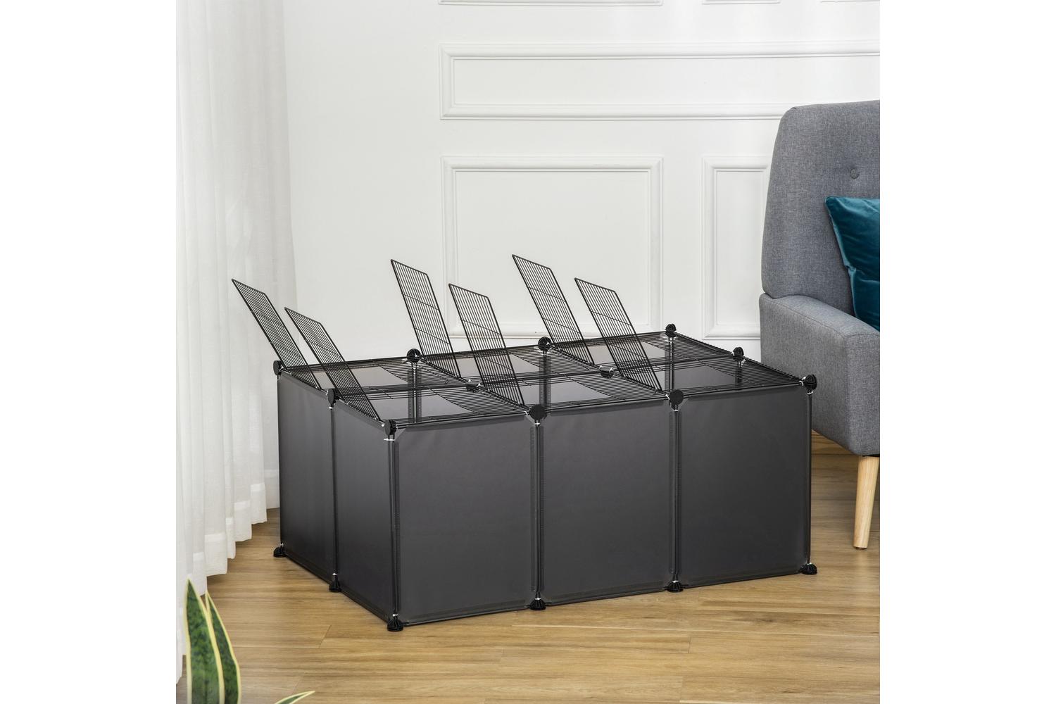 PawHut D51-258GY Small Animal Cage | Grey-7
