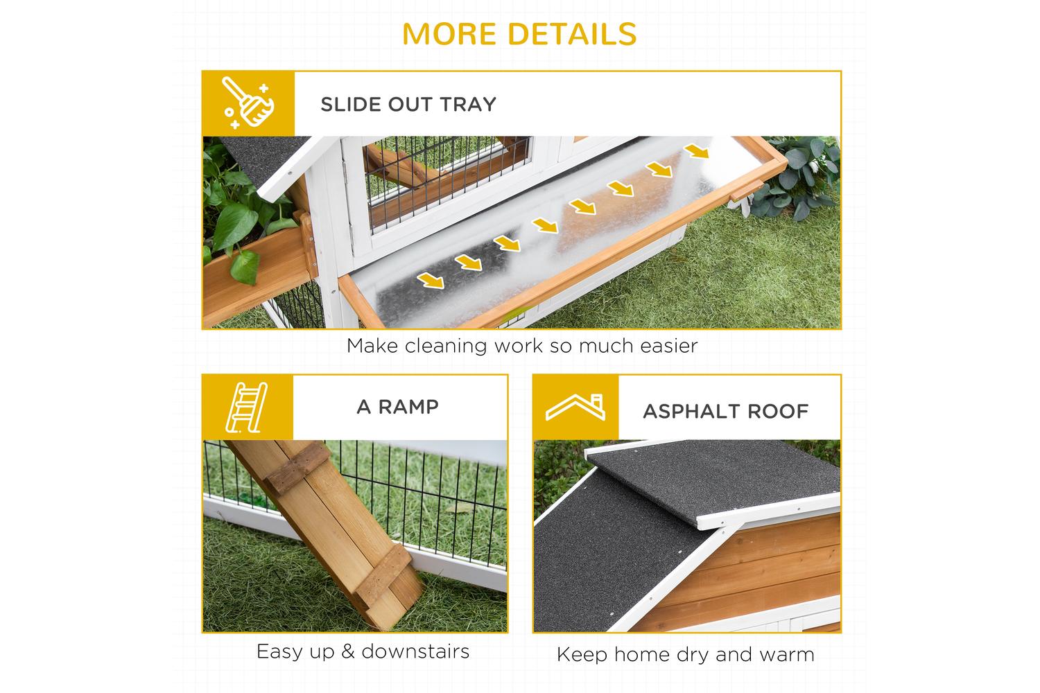 PawHut D51-266ND Small Animal House | Natural-6