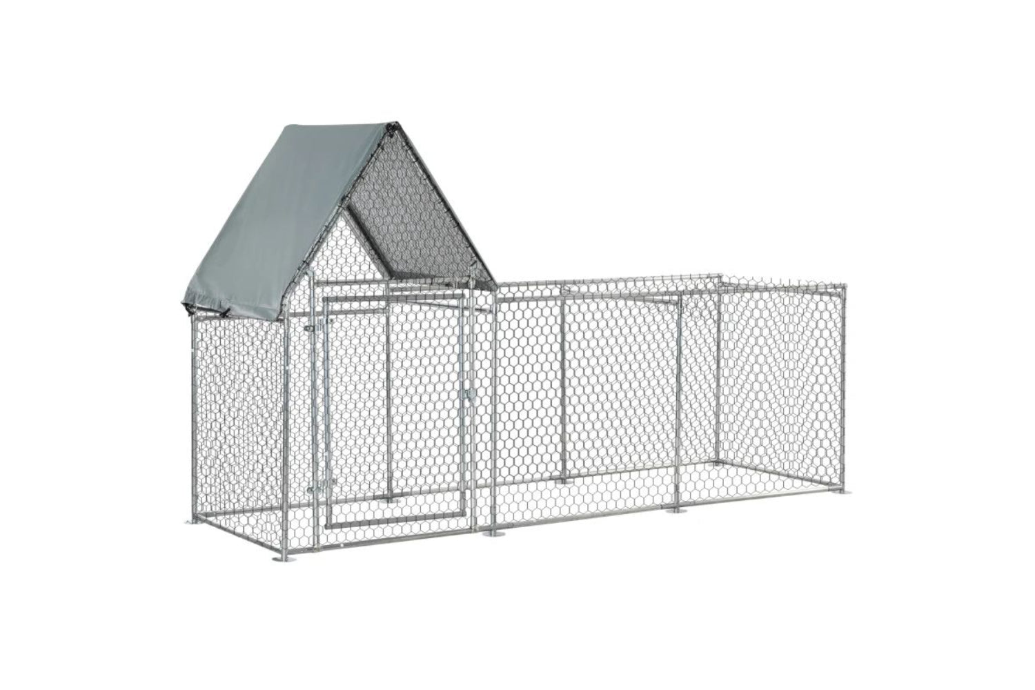 PawHut D51-272V01 Large Galvanized Chicken Coop Hen House