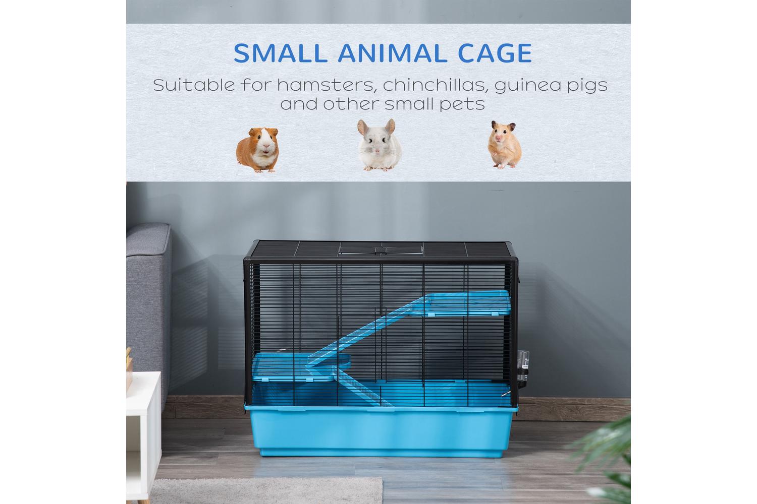 PawHut D51-276LB Small Animal Cage | Light Blue-6
