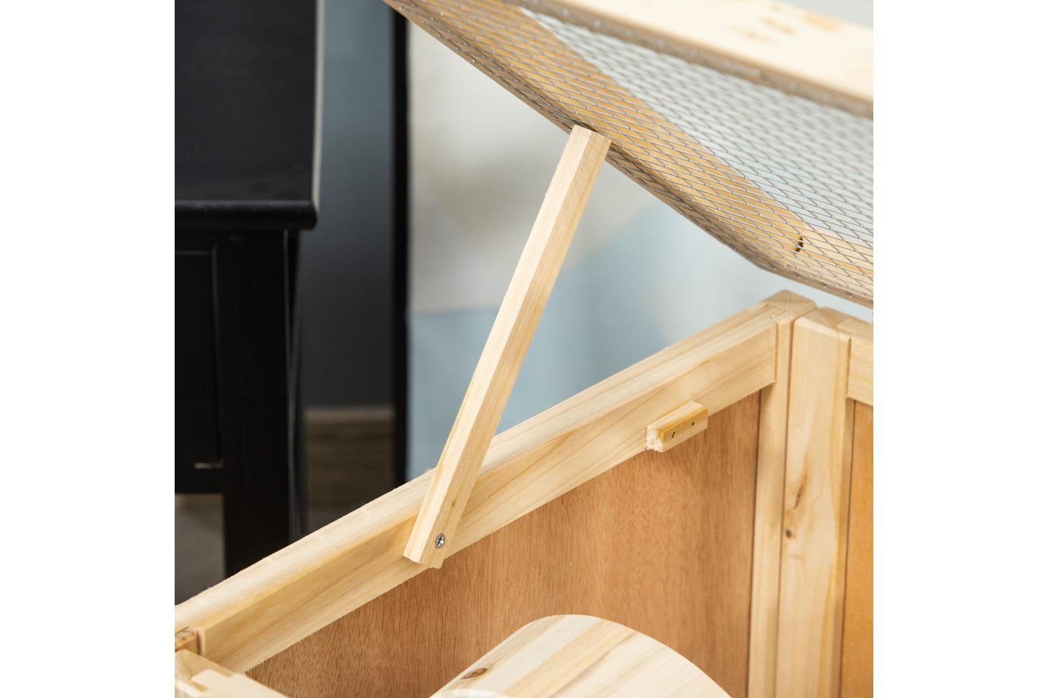 PawHut D51-285 Wooden Hamster Cage | Natural-6