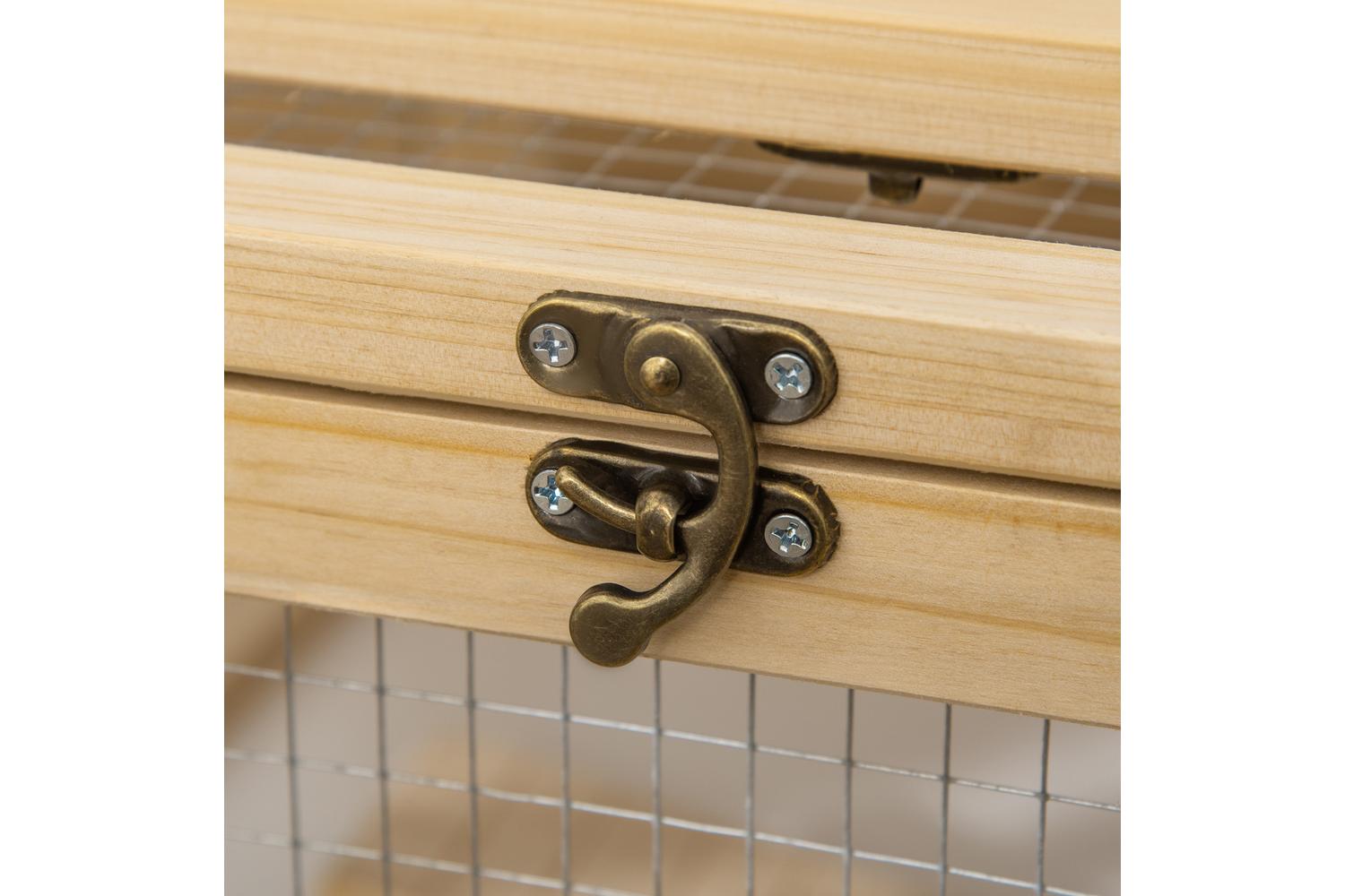 PawHut D51-297 Wooden Hamster Cage | Natural-8