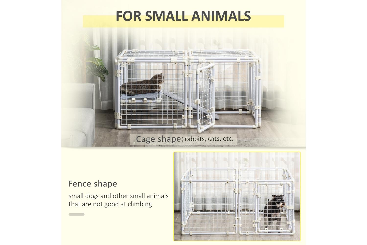 PawHut D51-322 Large Bunny Cage with Door | 9 Pieces-4