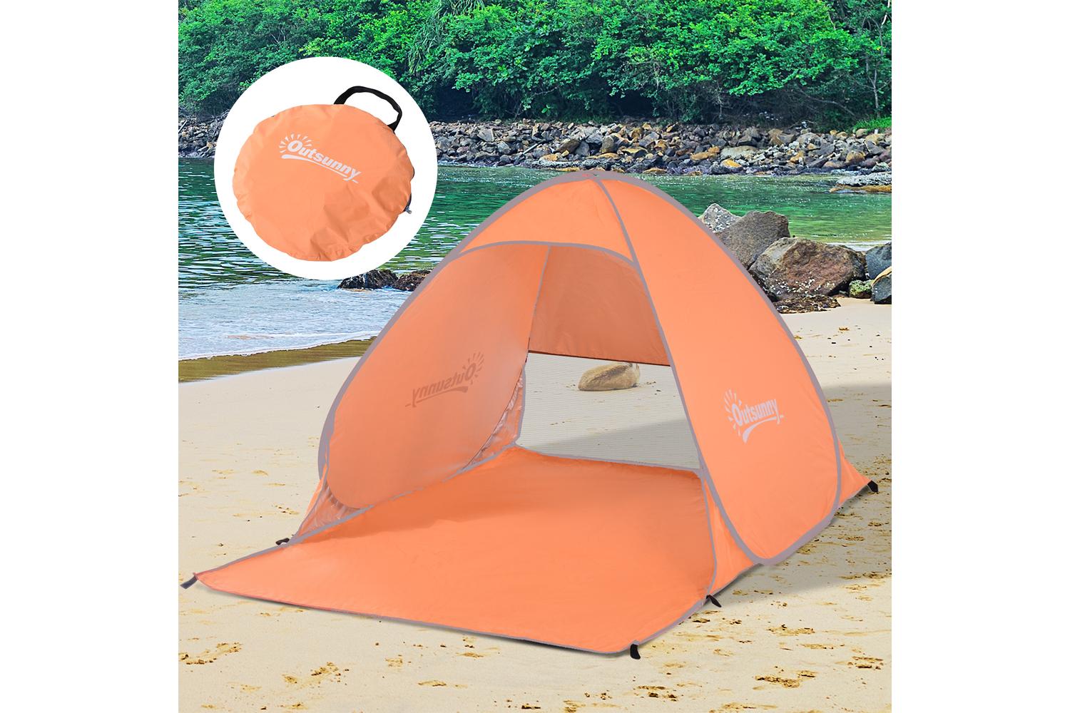 Outsunny 2 Person Pop Up Shelter | Orange