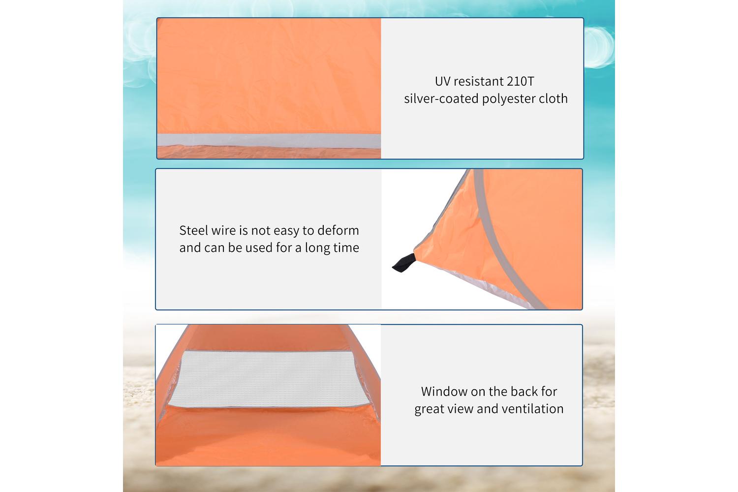 Outsunny 2 Person Pop Up Shelter | Orange-3