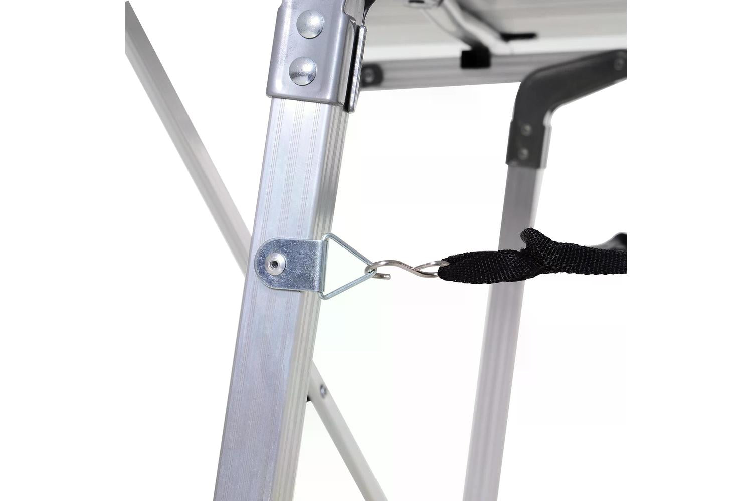 Outsunny Portable Outdoor BBQ Picnic Table with Mesh Tier | Silver-7