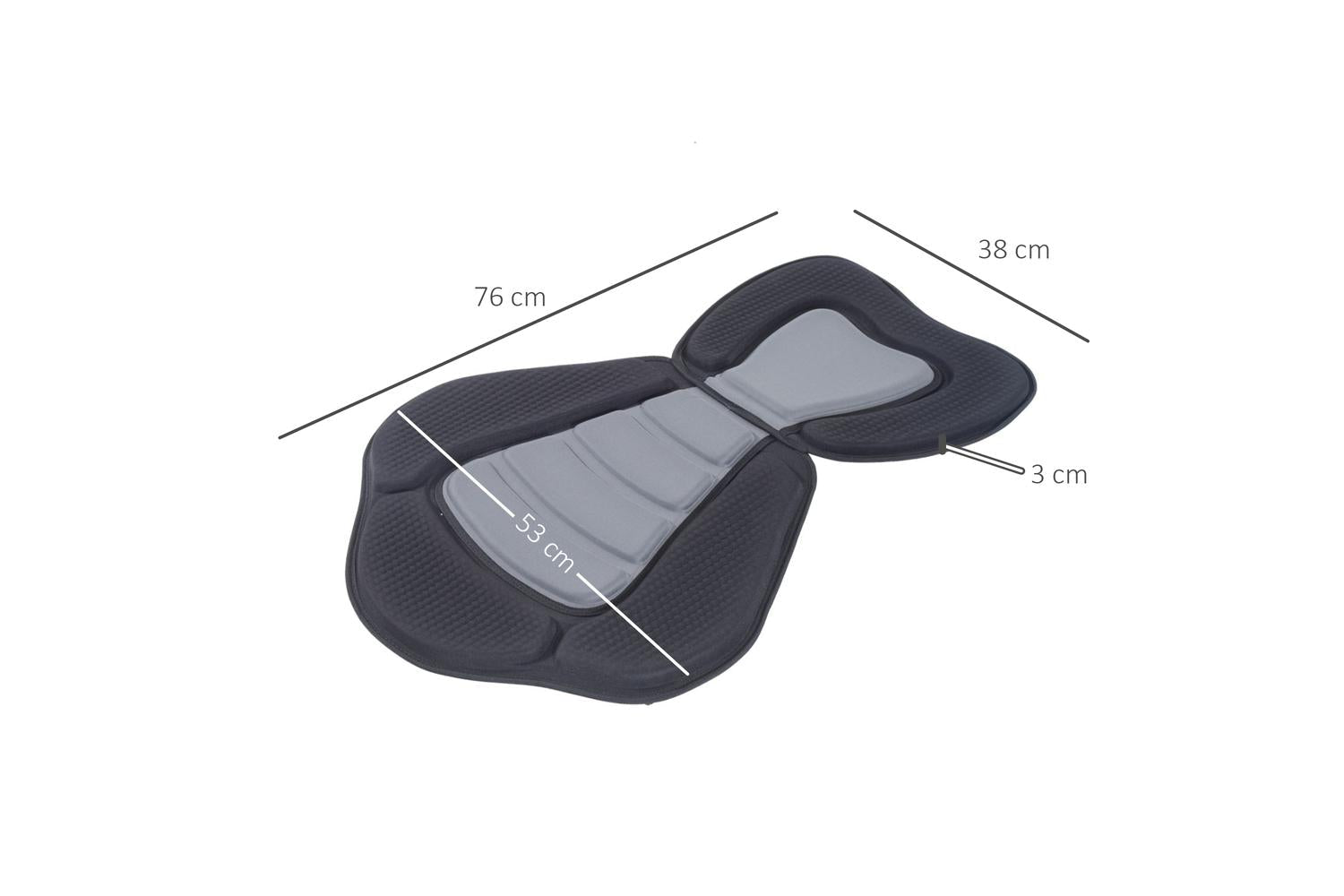 Homcom High Back Detachable Canoe Seat | Black-2