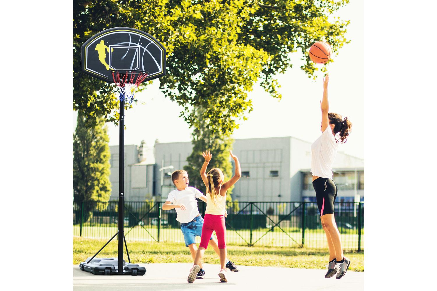 Homcom Portable Basketball Stand with Wheels | Black