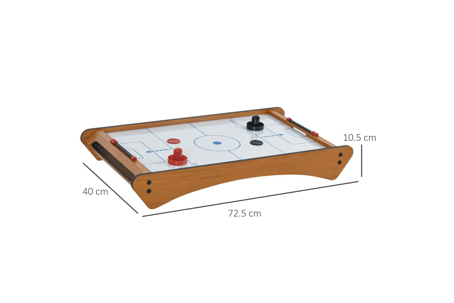 Homcom ABS Plastic Mini Air Hockey Table | Brown-2