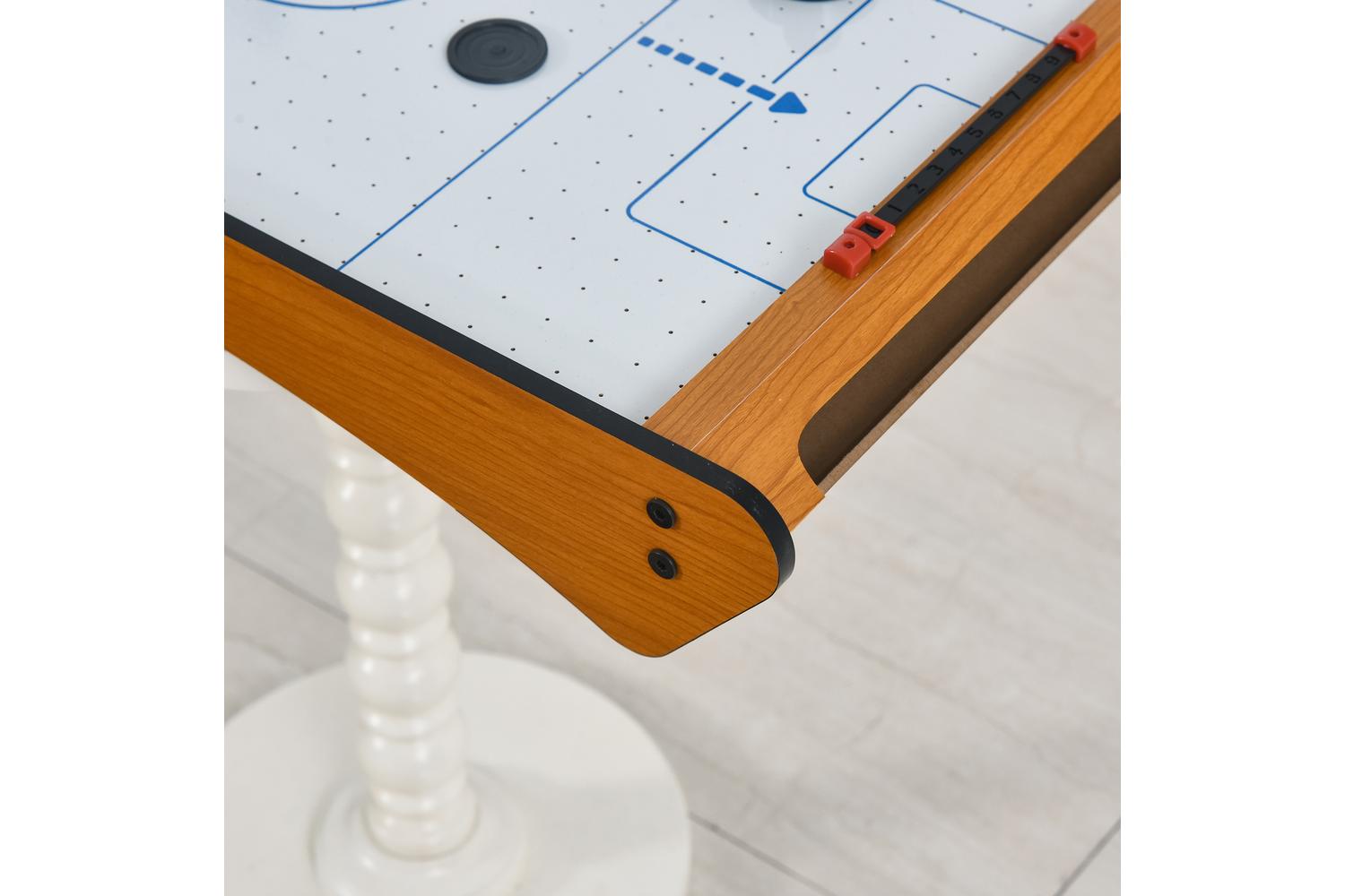 Homcom ABS Plastic Mini Air Hockey Table | Brown-8