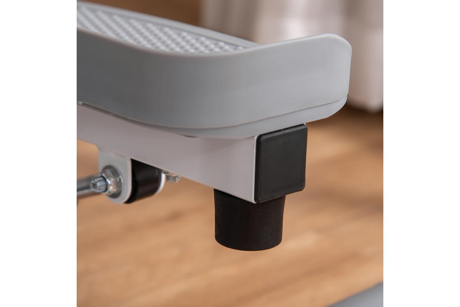 Homcom Adjustable Twist Stepper Workout Machine | White/Grey-6