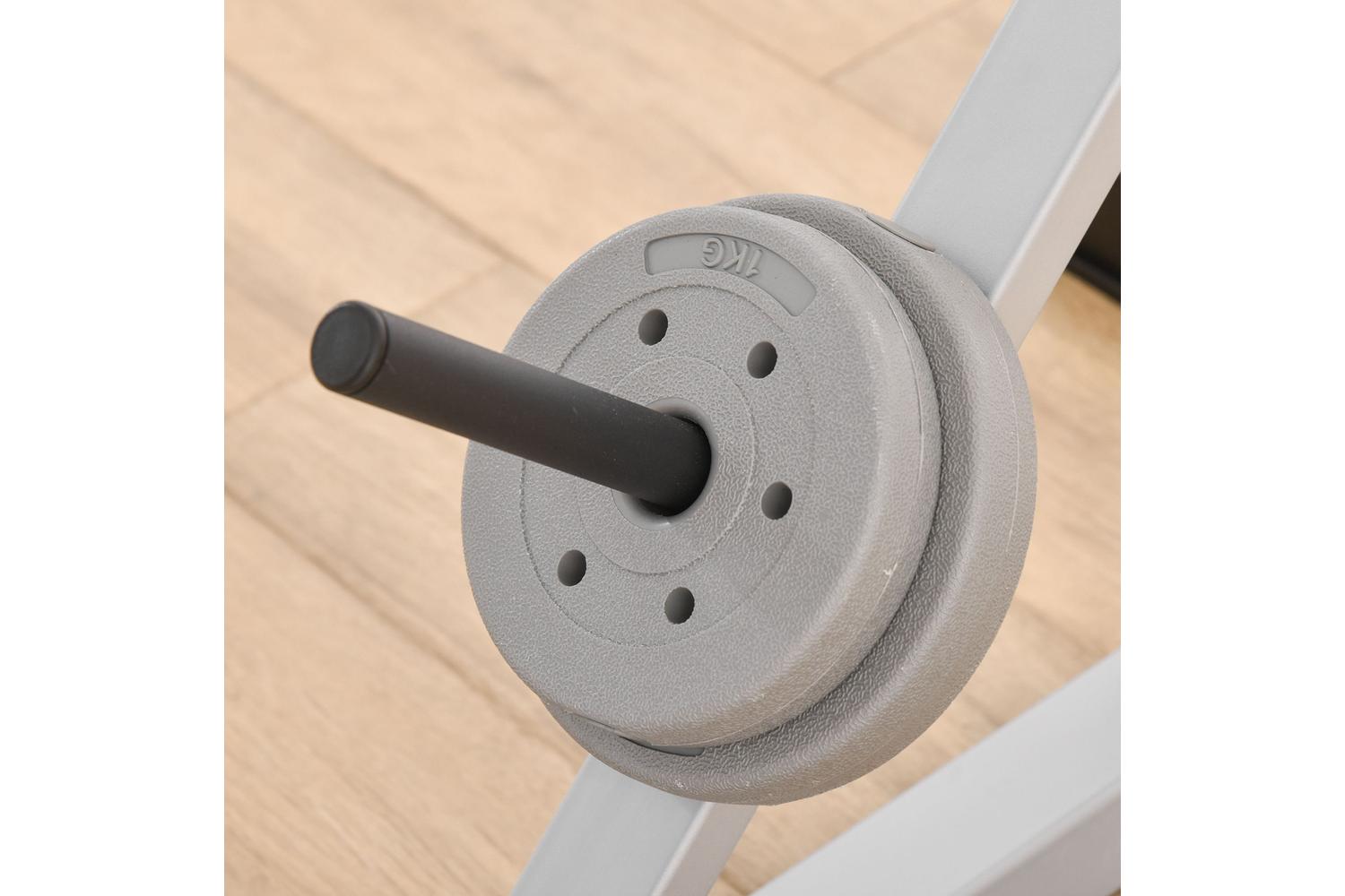 Homcom A91-070v01 Weights Bar Barbell Rack Squat Stand Adjustable Portable Weight Lifting Suitable For Home Gym Training Work Out-7