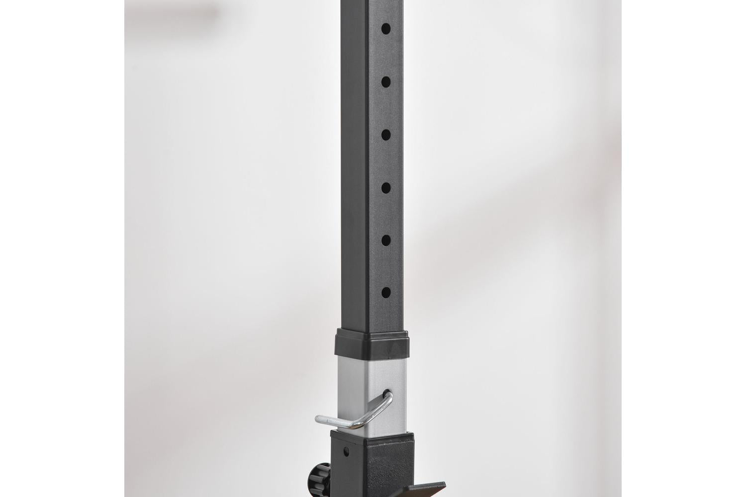 Homcom A91-070v01 Weights Bar Barbell Rack Squat Stand Adjustable Portable Weight Lifting Suitable For Home Gym Training Work Out-8