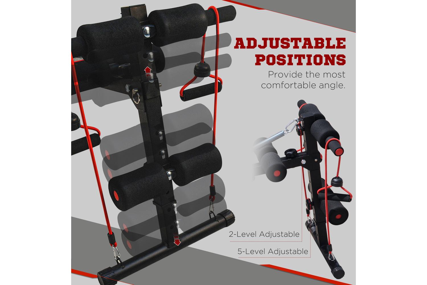 Homcom Sit Up Workout Bench | Black/Red-4