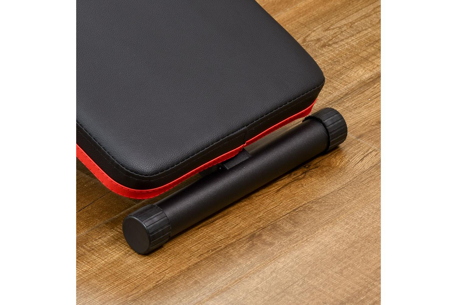 Homcom Foldable Sit Up Bench | Red/Black-7