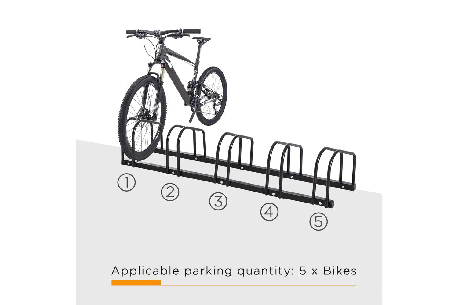 Homcom Bike Floor Stand | Black-3