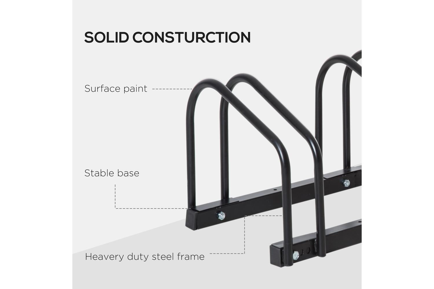 Homcom Bike Floor Stand | Black-7