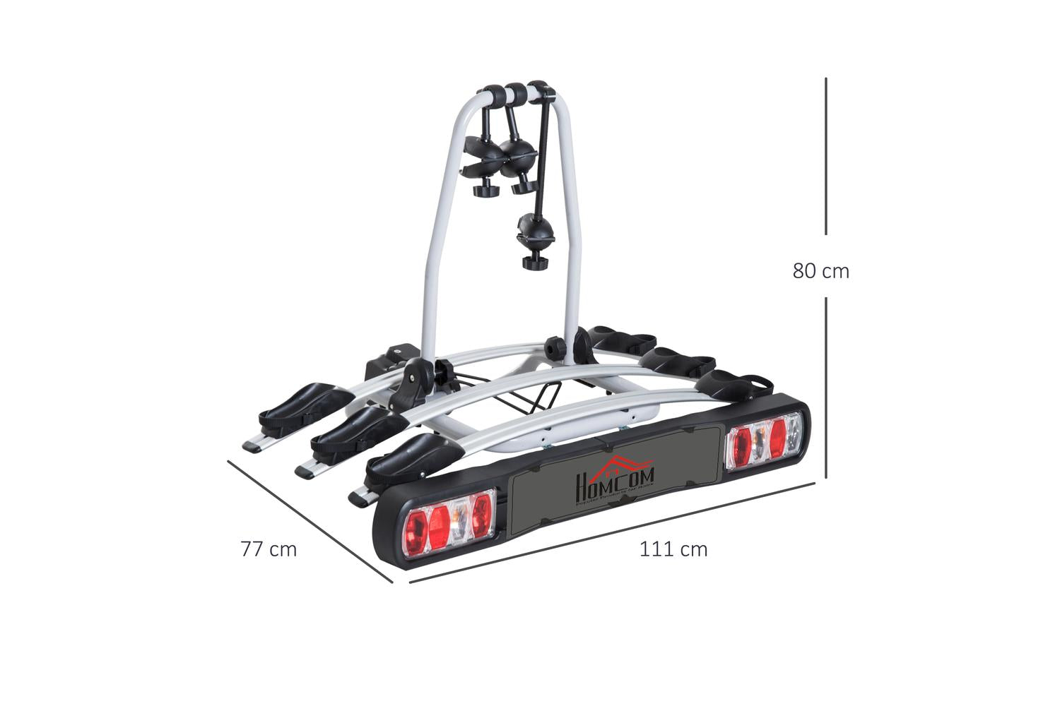 Homcom Bicycle Carrier Rear Rack | Black/Silver-2