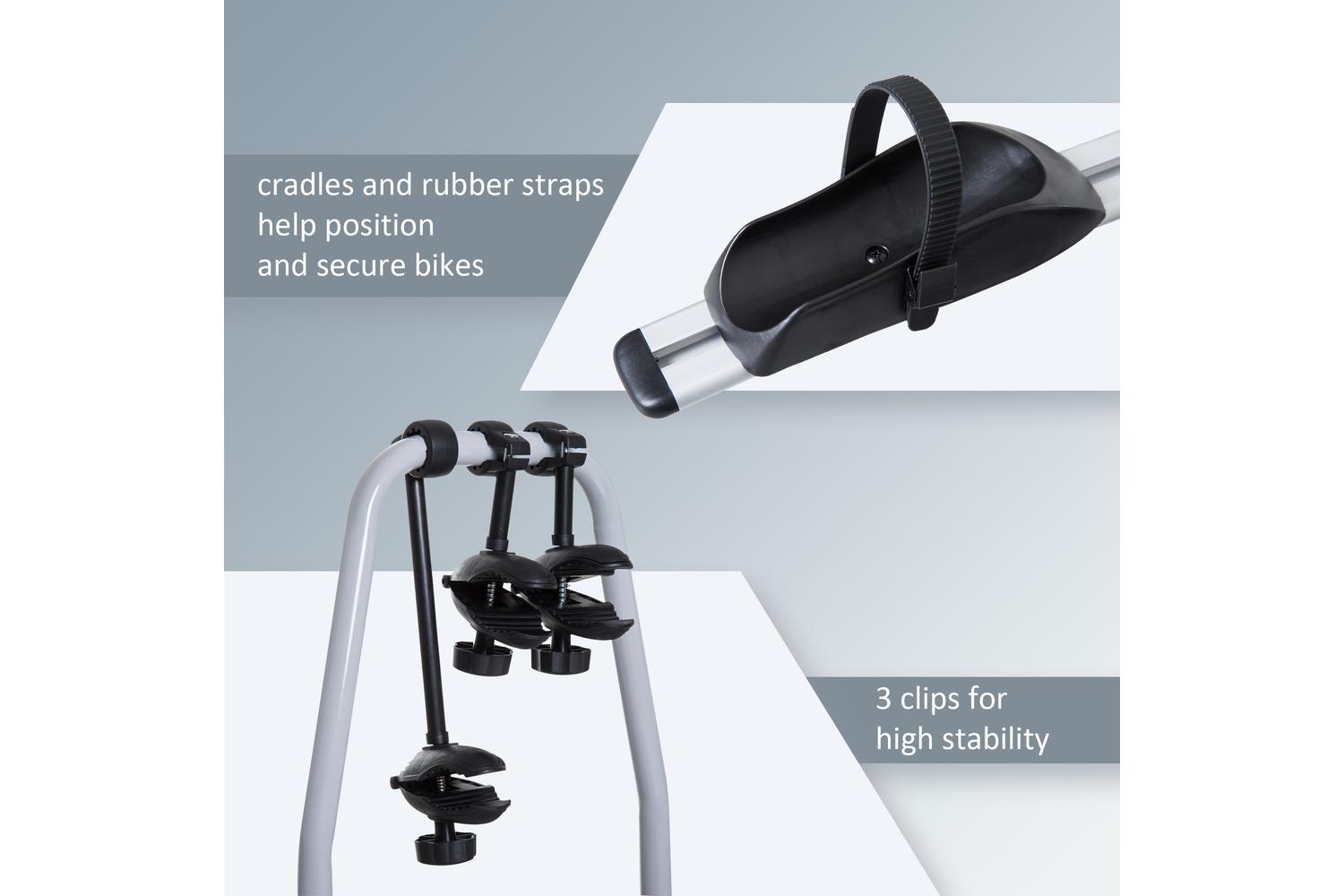 Homcom Bicycle Carrier Rear Rack | Black/Silver-4