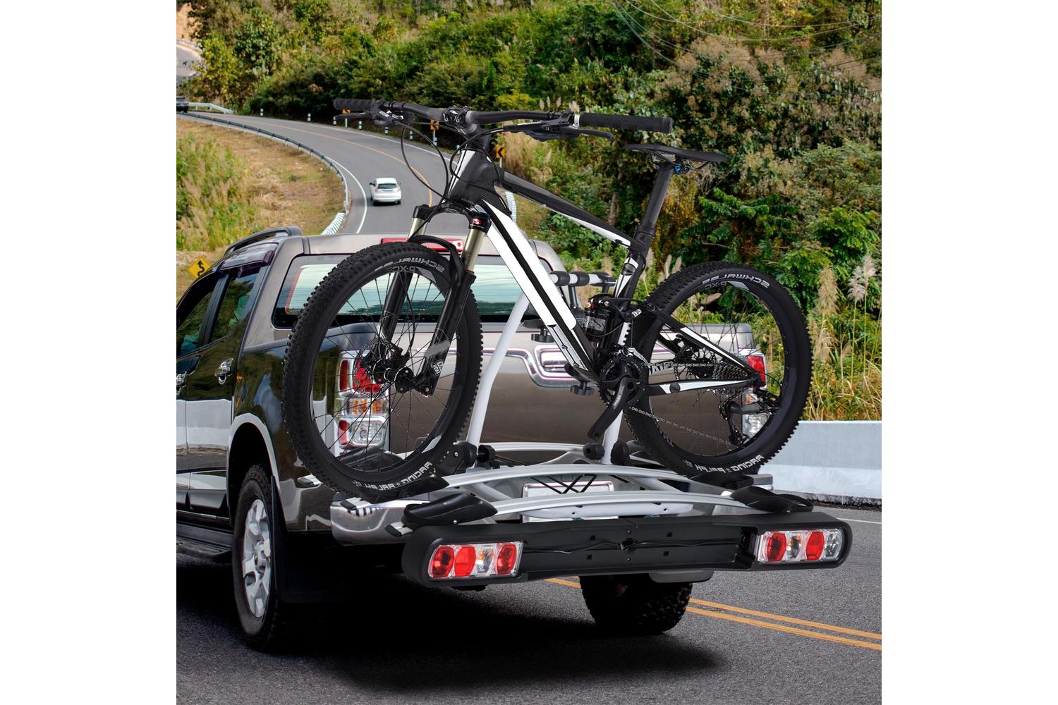 Homcom Bicycle Carrier Rear Rack | Black/Silver-8